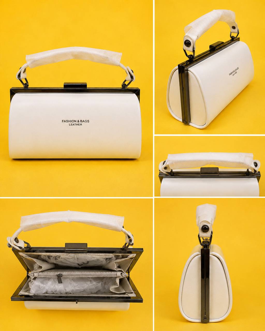 IVORY LUXE FRAME CLUCTCH BAG